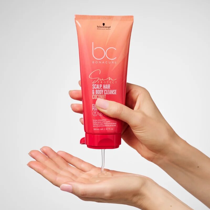 Schwarzkopf Professional BC Bonacure Sun Protect Scalp Hair & Body Cleanse tusfürdő gél 2 az 1-ben 200 ml