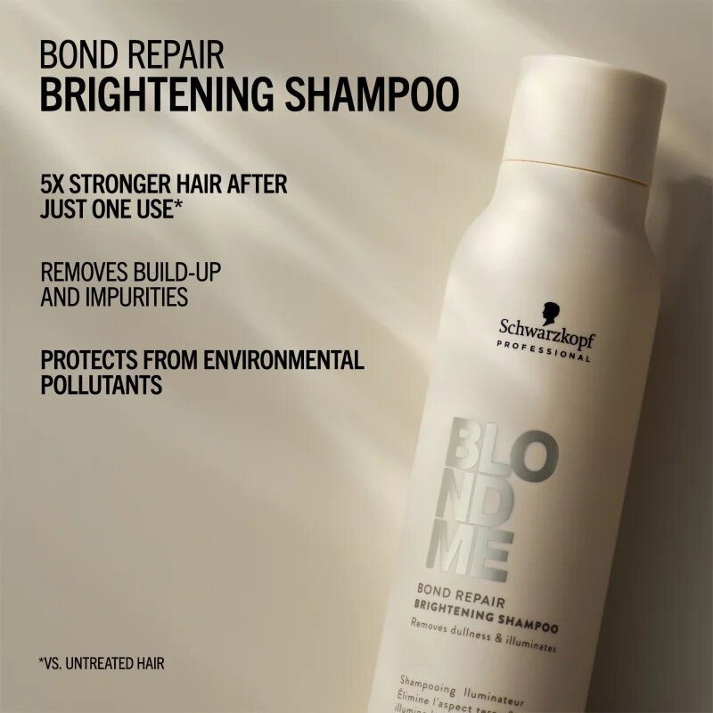 Schwarzkopf Professional Blondme Bond Repair Brightening Shampoo élénkítő sampon szőke hajra 300 ml