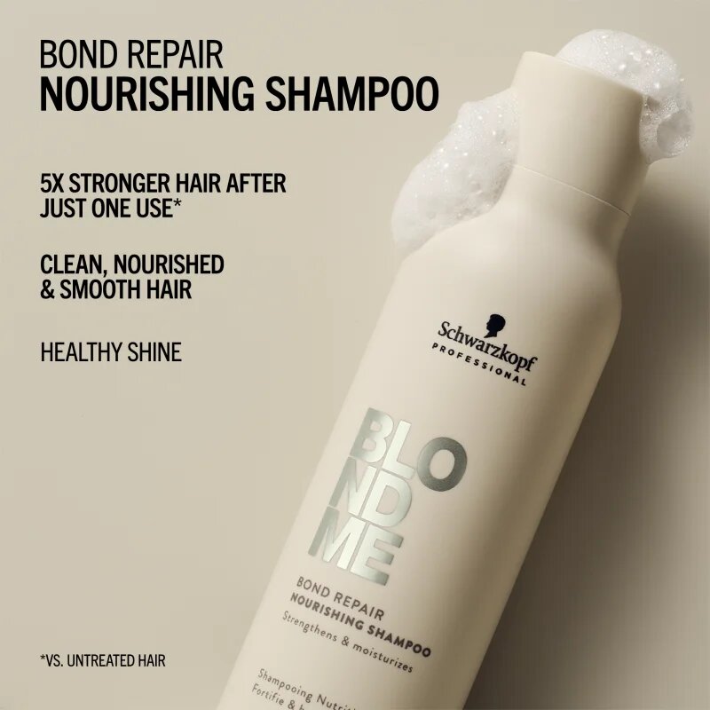 Schwarzkopf Professional Blondme Bond Repair Nourishing Shampoo intenzív tápláló sampon szőke hajra 300 ml