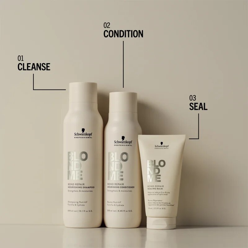 Schwarzkopf Professional Blondme Bond Repair Nourishing Shampoo intenzív tápláló sampon szőke hajra 300 ml