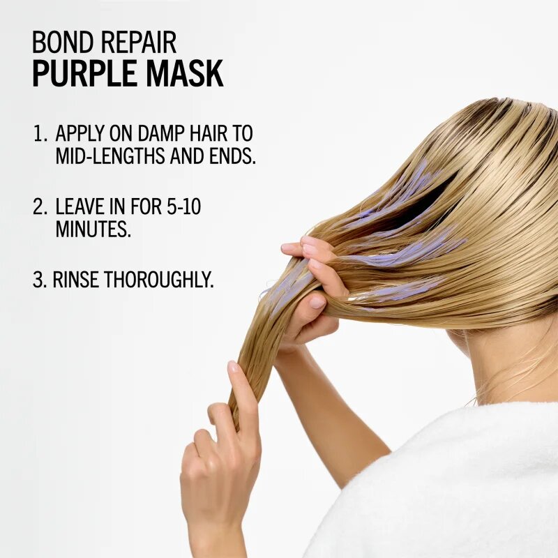Schwarzkopf Professional Blondme Bond Repair Purple Mask haj maszk semlegesíti a sárgás tónusokat 200 ml