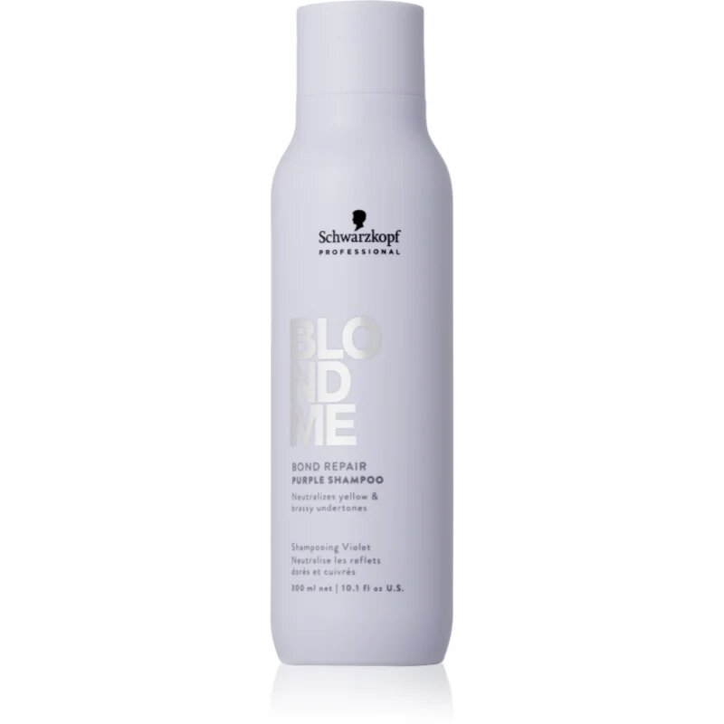 Schwarzkopf Professional Blondme Bond Repair Purple Shampoo lila sampon szőke hajra 300 ml