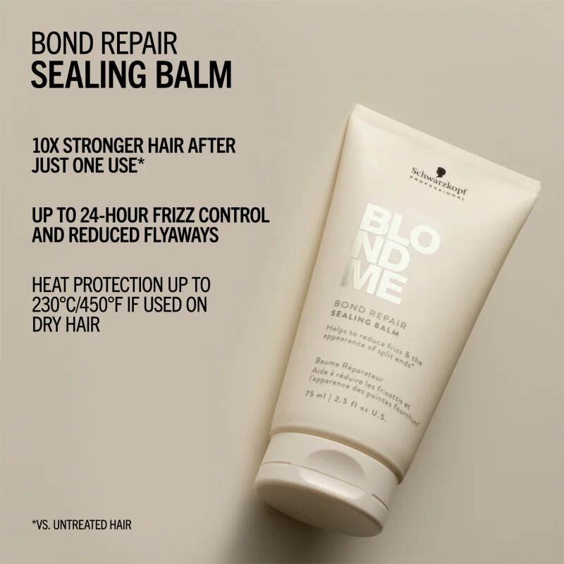 Schwarzkopf Professional Blondme Bond Repair Sealing Balm hajápoló balzsam töredezés ellen 75 ml