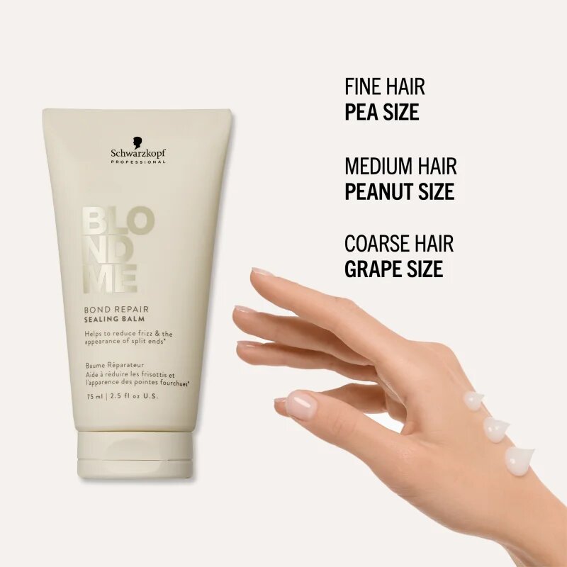 Schwarzkopf Professional Blondme Bond Repair Sealing Balm hajápoló balzsam töredezés ellen 75 ml