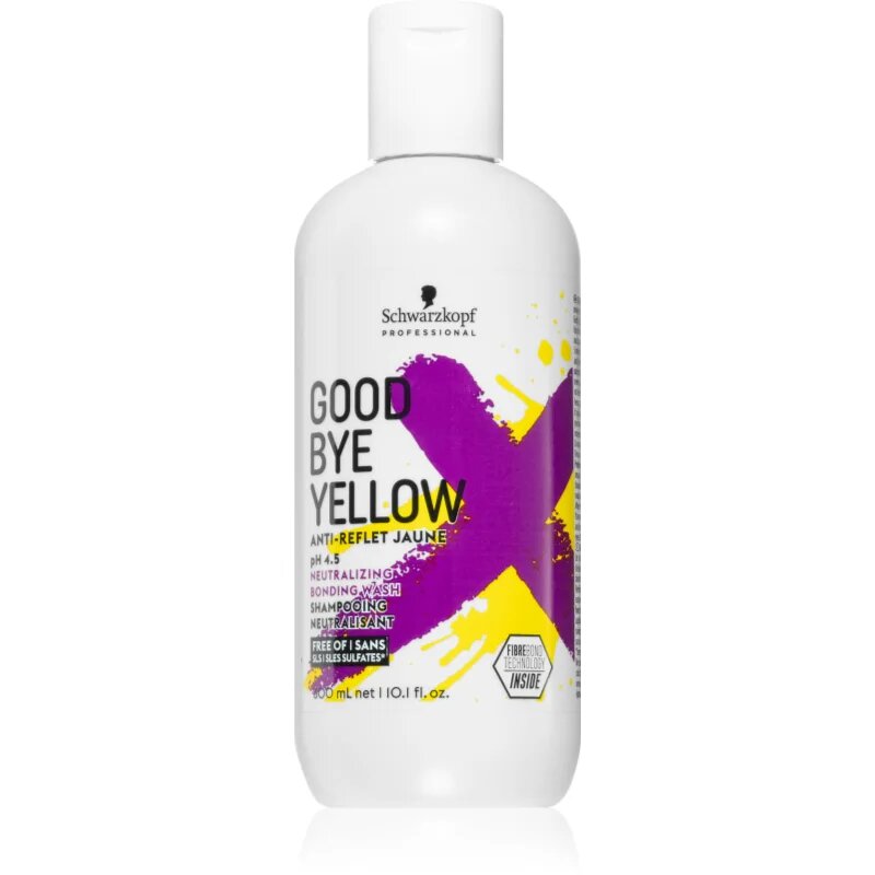 Schwarzkopf Professional Goodbye Yellow sampon a sárga tónusok neutralizálására festett vagy melírozott hajra 300 ml