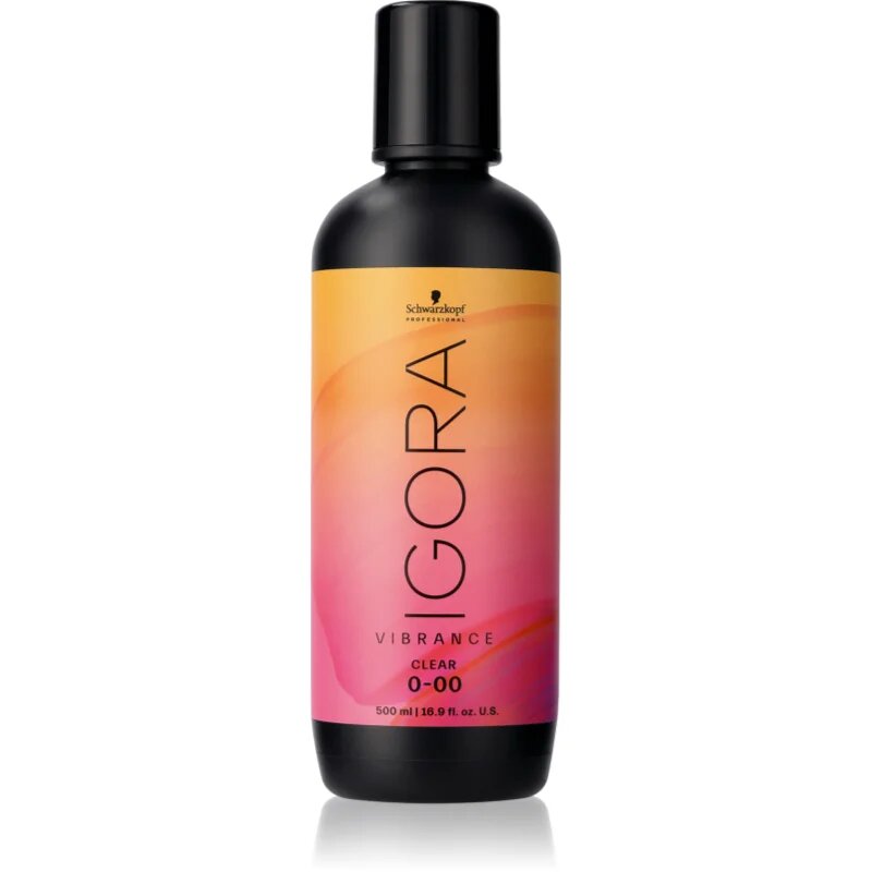 Schwarzkopf Professional IGORA New Vibrance ápolás a festett haj fényének kiemelésére Clear 0-00 500 ml