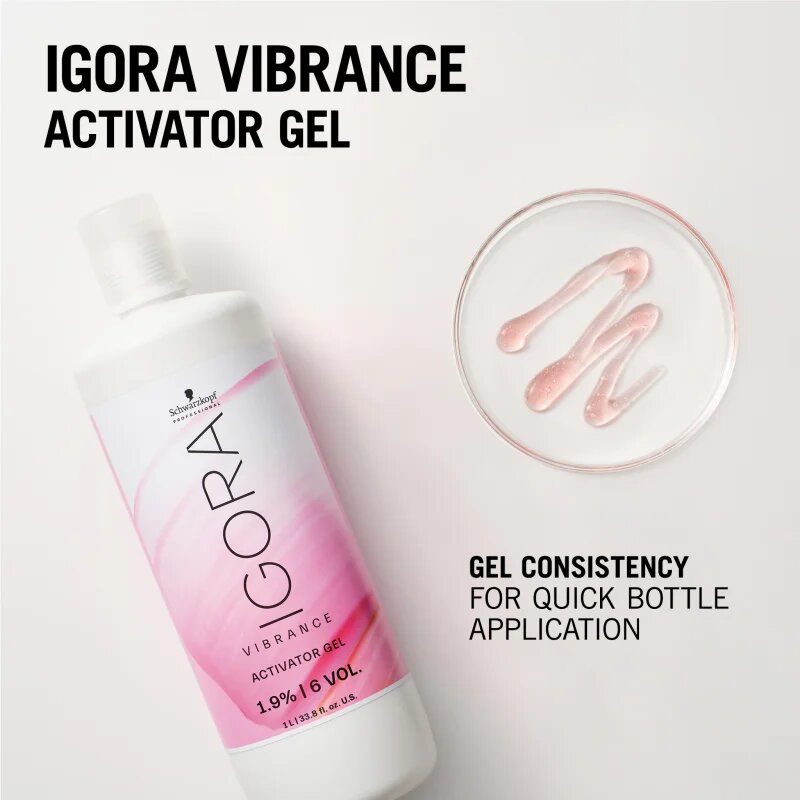 Schwarzkopf Professional IGORA Vibrance színelőhívó emulzió géles textúrájú 19% / 6 Vol. 1000 ml