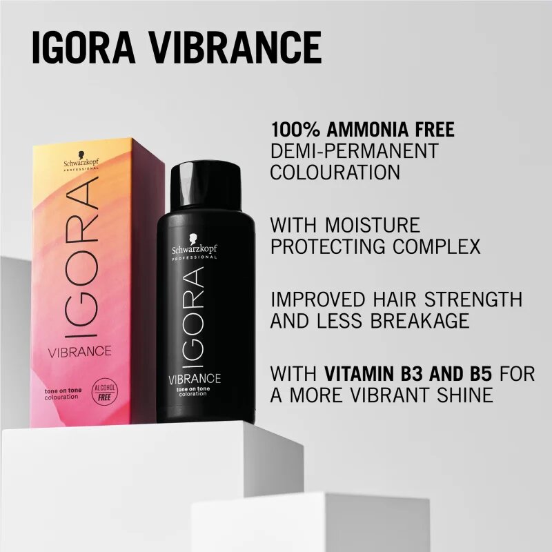Schwarzkopf Professional IGORA Vibrance tartós hajszínező árnyalat 3-0 Dark Brown Natural 60 ml