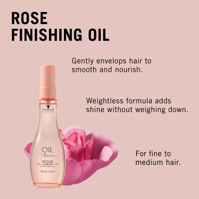 Schwarzkopf Professional Oil Ultime Rose Oil rózsaolaj gyenge károsult hajra 100 ml