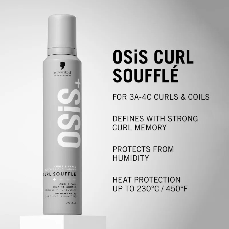 Schwarzkopf Professional Osis+ Curl Soufflé formázó hab a hullámos és göndör hajra 200 ml