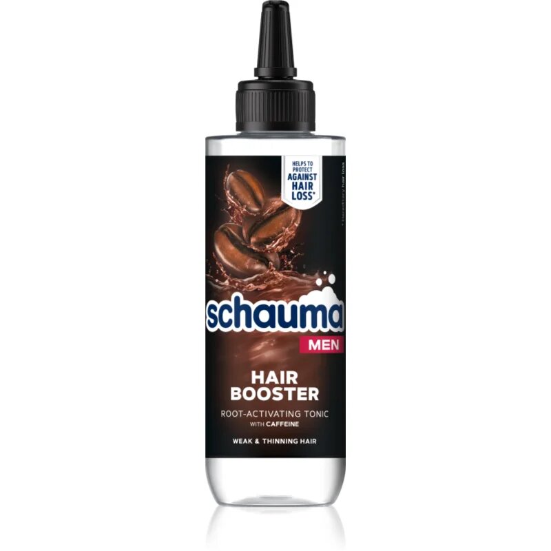 Schwarzkopf Schauma Hair Booster tonik koffein kivonattal vékony szálú hullásra hajlamos hajra uraknak 200 ml