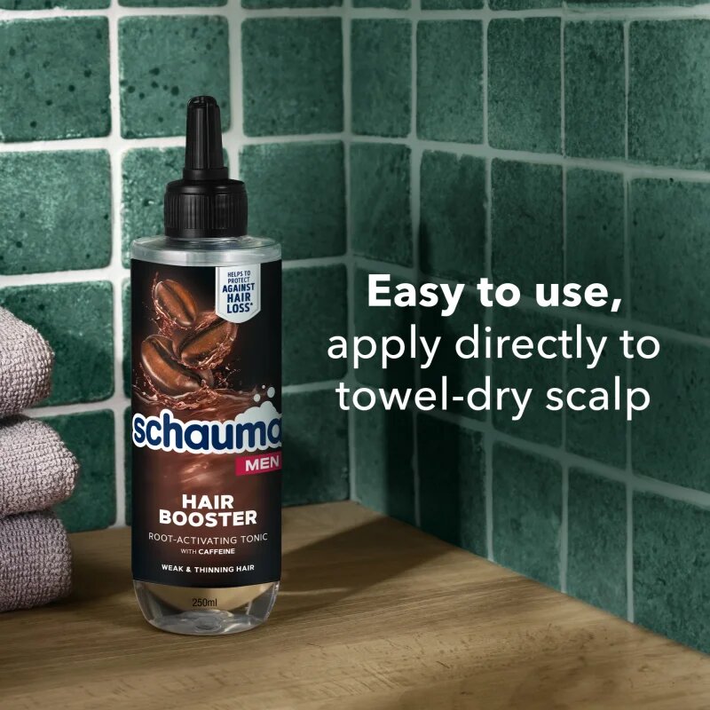 Schwarzkopf Schauma Hair Booster tonik koffein kivonattal vékony szálú hullásra hajlamos hajra uraknak 200 ml