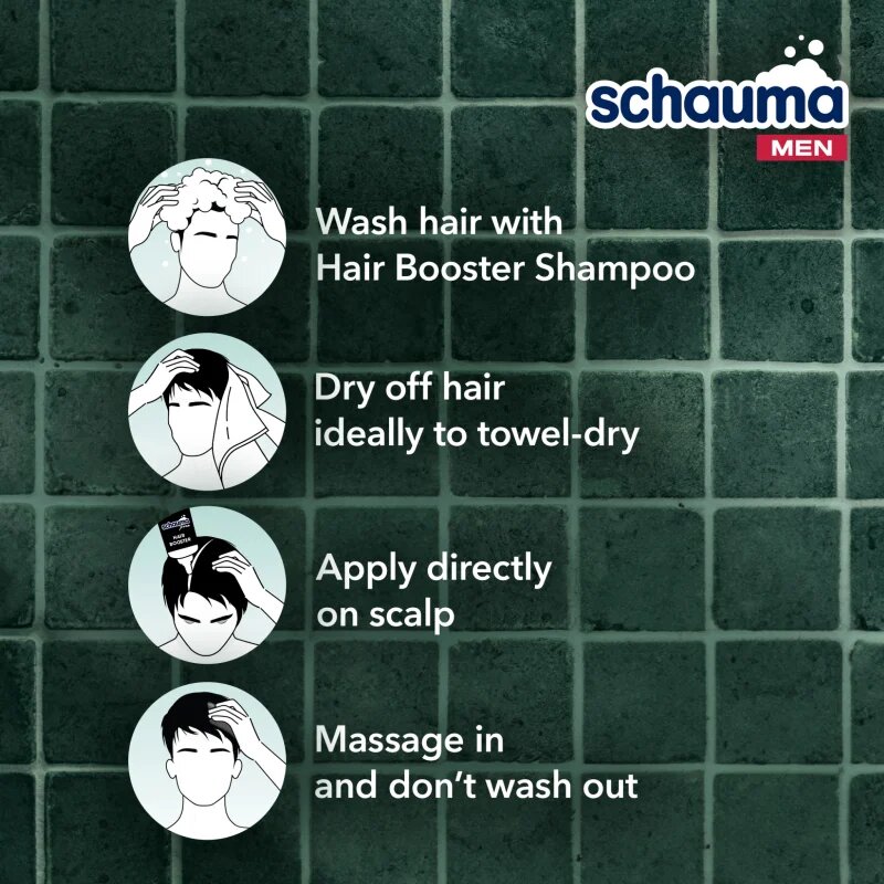 Schwarzkopf Schauma Hair Booster tonik koffein kivonattal vékony szálú hullásra hajlamos hajra uraknak 200 ml