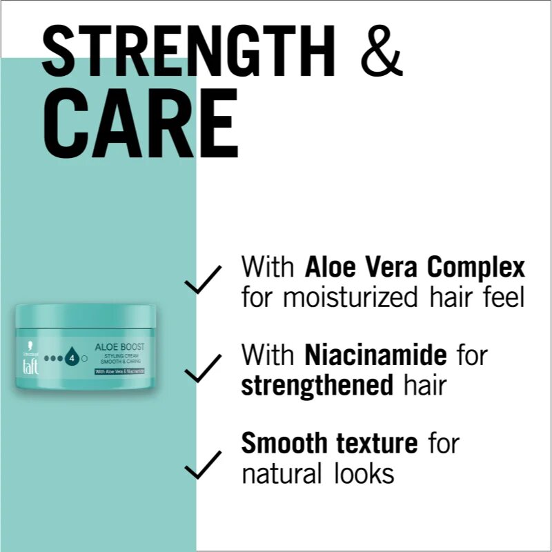 Schwarzkopf Taft Aloe Boost hidratáló formázó krém 100 ml