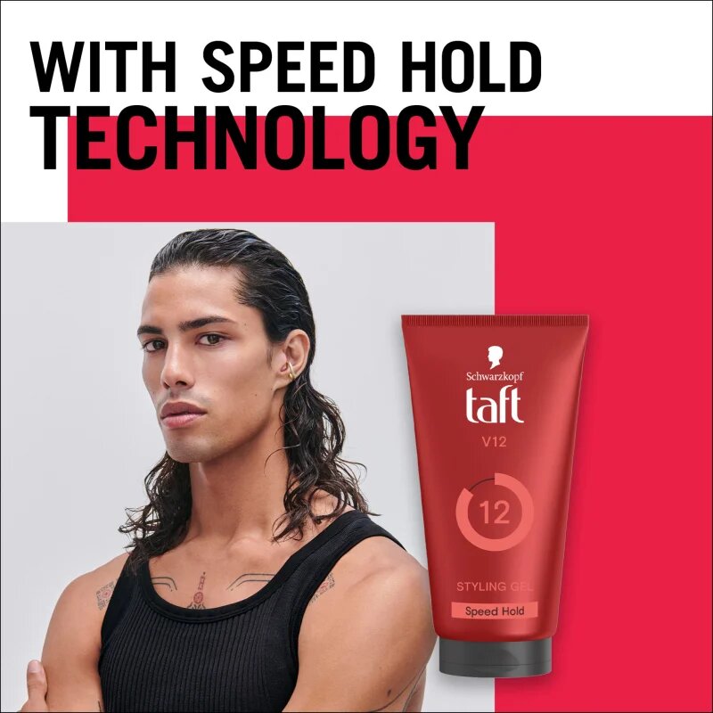 Schwarzkopf Taft Men erős fixálású gél a hajra 150 ml