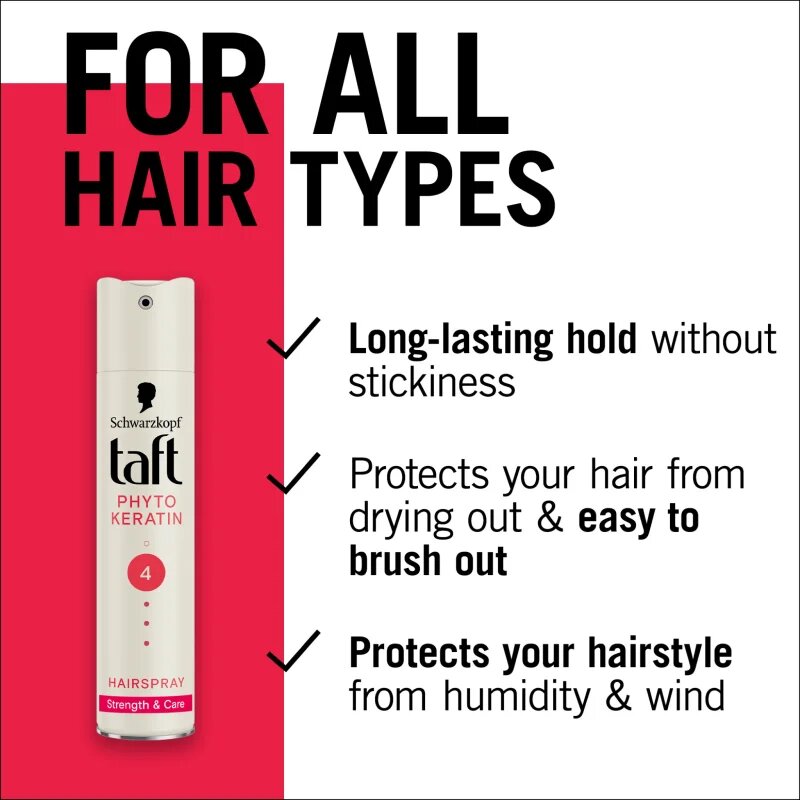 Schwarzkopf Taft Phytokeratin erős hajformázó lakk 250 ml