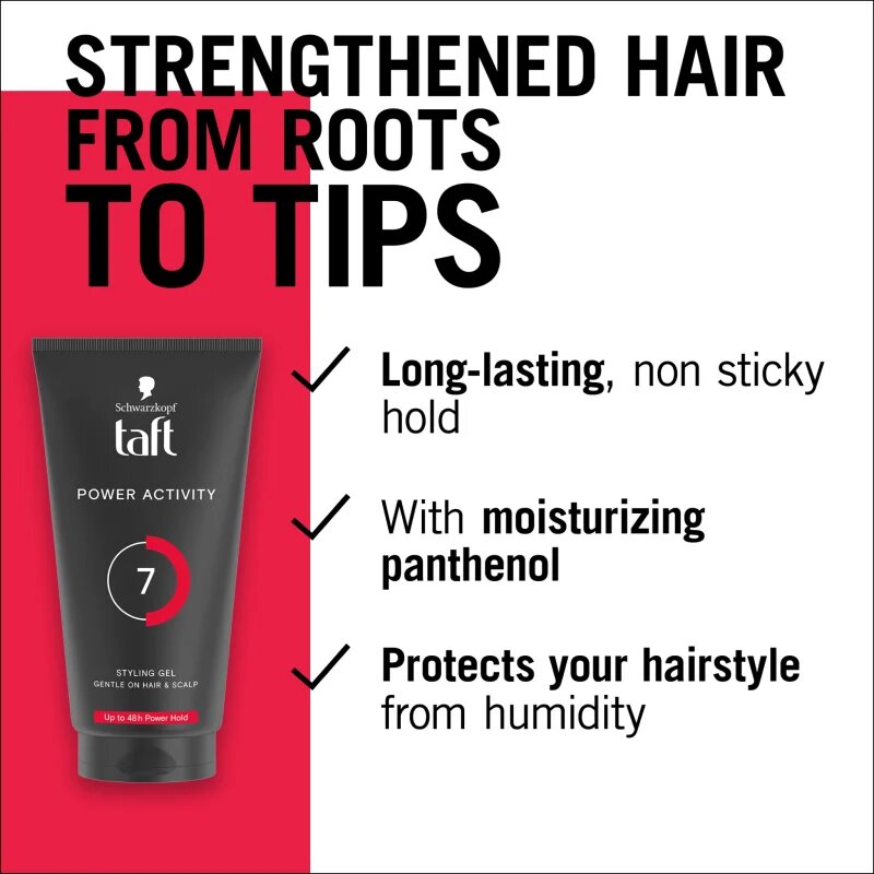 Schwarzkopf Taft Power erős fixálású gél a hajra 150 ml