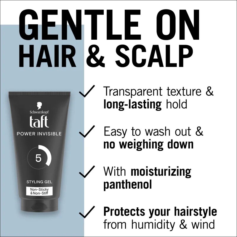 Schwarzkopf Taft Power Invisible erős fixálású gél a hajra 150 ml