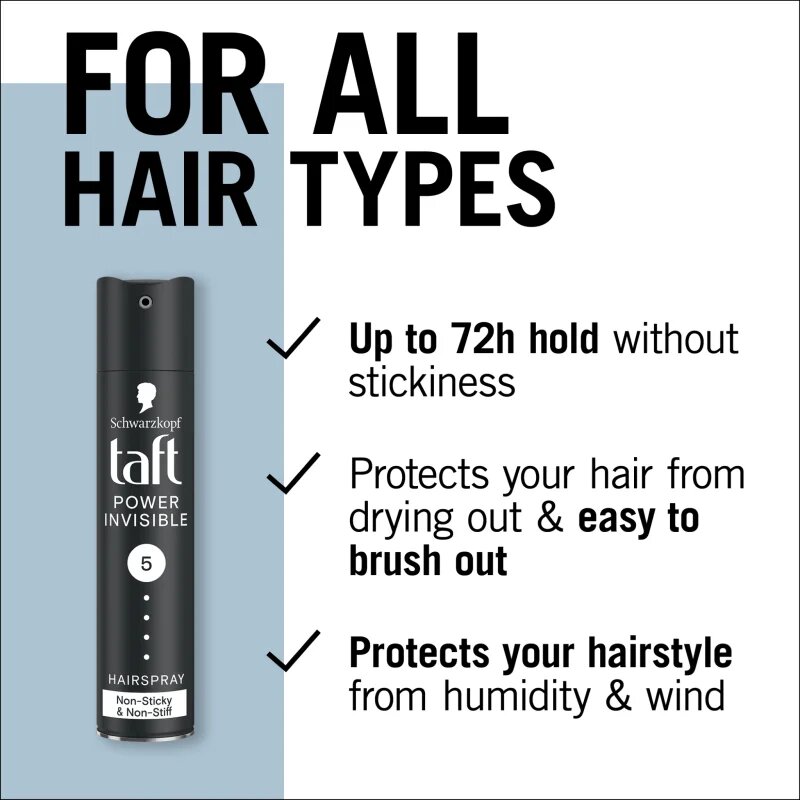 Schwarzkopf Taft Power Invisible Hajlakk az extra erős tartásért 250 ml