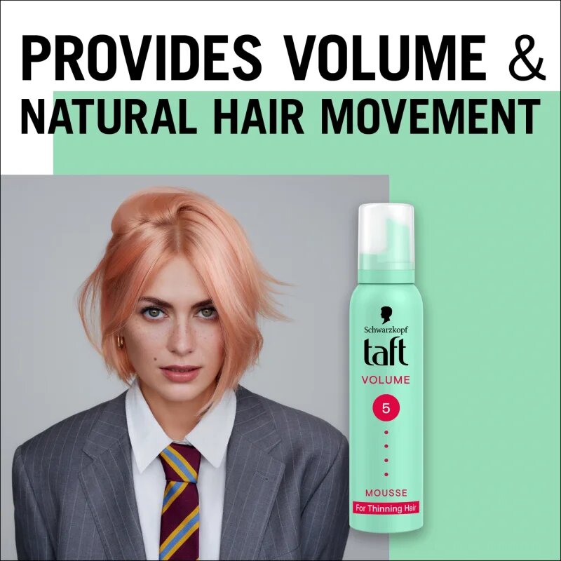 Schwarzkopf Taft Volume fixáló hab vékony szálú hullásra hajlamos hajra 200 ml