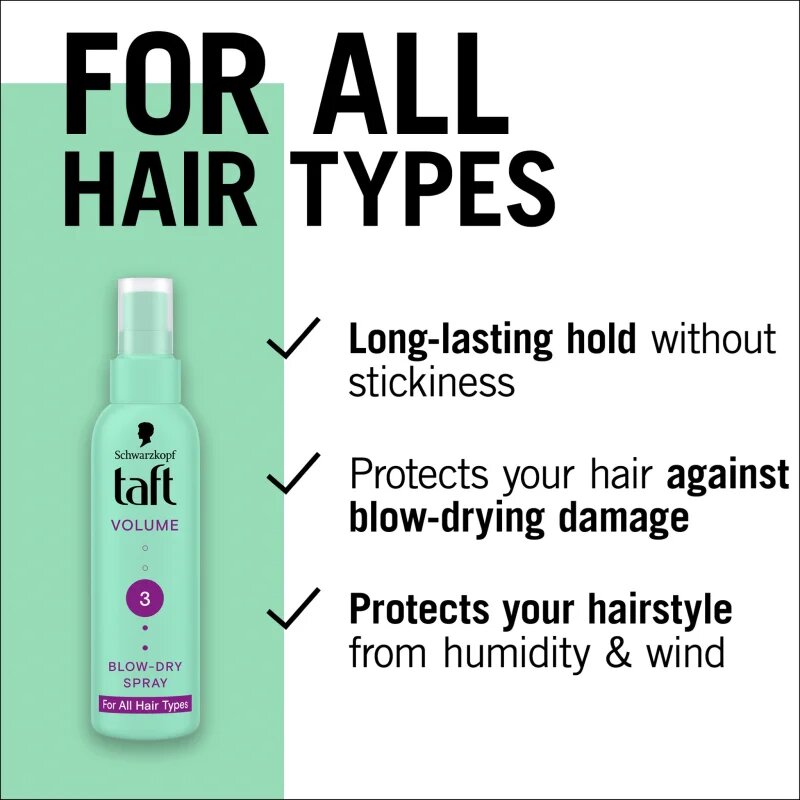 Schwarzkopf Taft Volume spray a hajra közepes fixálással 150 ml