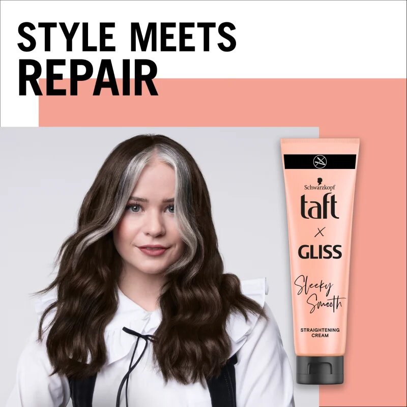 Schwarzkopf Taft x Gliss kisimító krém hajra Sleeky Smooth 150 ml