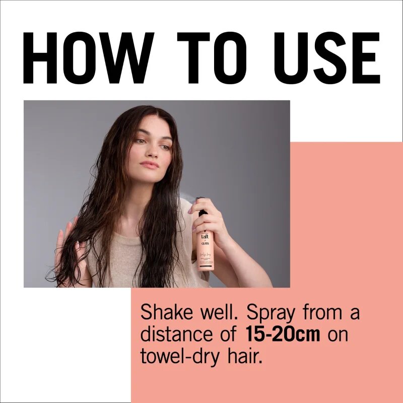 Schwarzkopf Taft x Gliss multifunkciós hajspray a hajformázáshoz melyhez magas hőfokot használunk Lovely Long 150 ml