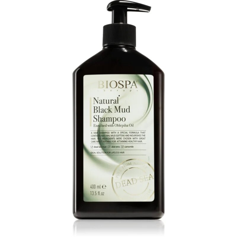 Sea of Spa Bio Spa Natural Black Mud tápláló sampon az életerő nélküli hajnak 400 ml
