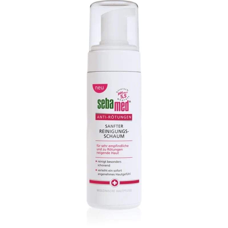 Sebamed Anti-Redness finoman tisztító hab az érzékeny vörösödésre hajlamos bőrre 150 ml
