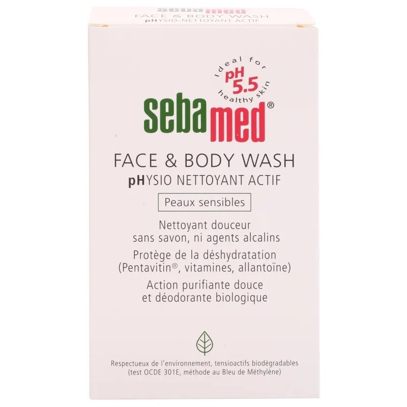 Sebamed Face & Body Wash Sensitive Skin Gyengéd tisztító emulzió arcra és testre az érzékeny bőrre 200 ml