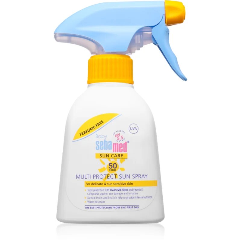 Sebamed Sun Care Multi Protect Sun Spray napozó krém parfümmentes SPF 50 pro 200 ml