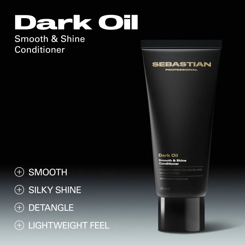 Sebastian Professional Dark Oil hidratáló kondicionáló a fénylő és selymes hajért 200 ml