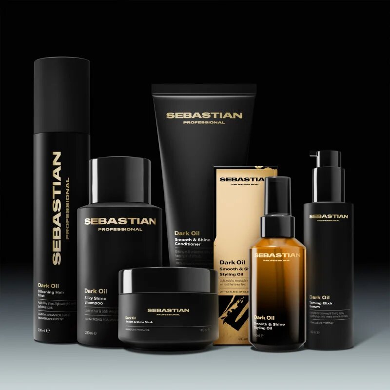 Sebastian Professional Dark Oil intenzíven tápláló maszk a fénylő és selymes hajért 500 ml
