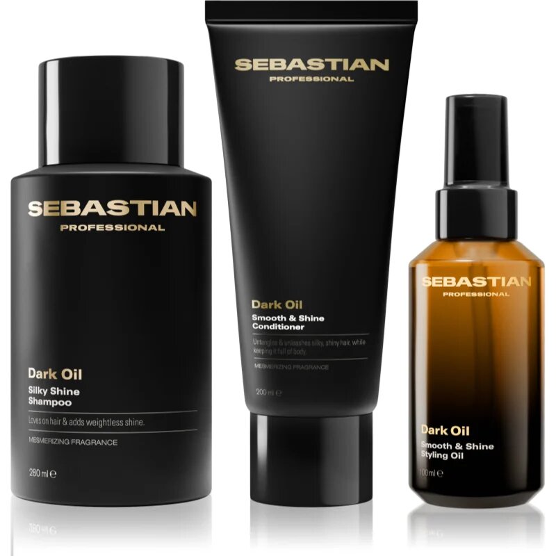Sebastian Professional Dark Oil Set szett a fénylő és selymes hajért