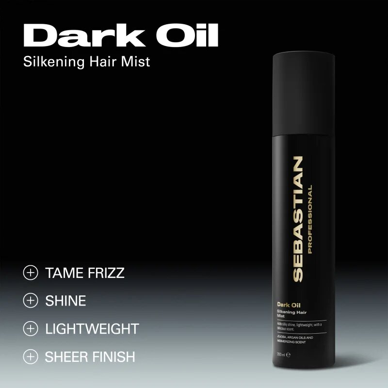 Sebastian Professional Dark Oil spray a fénylő és selymes hajért 200 ml
