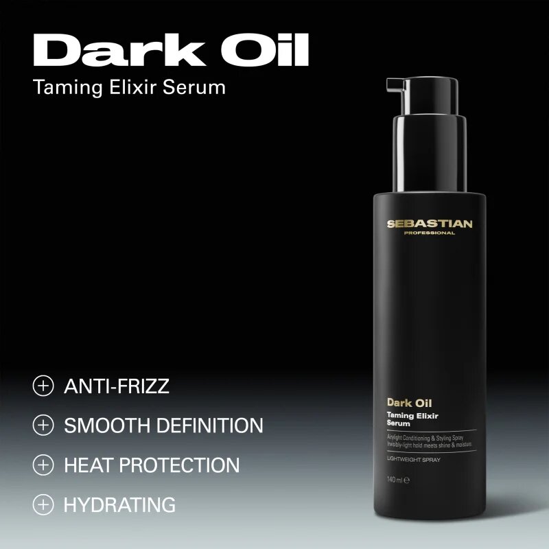 Sebastian Professional Dark Oil szérum a fénylő és selymes hajért 140 ml