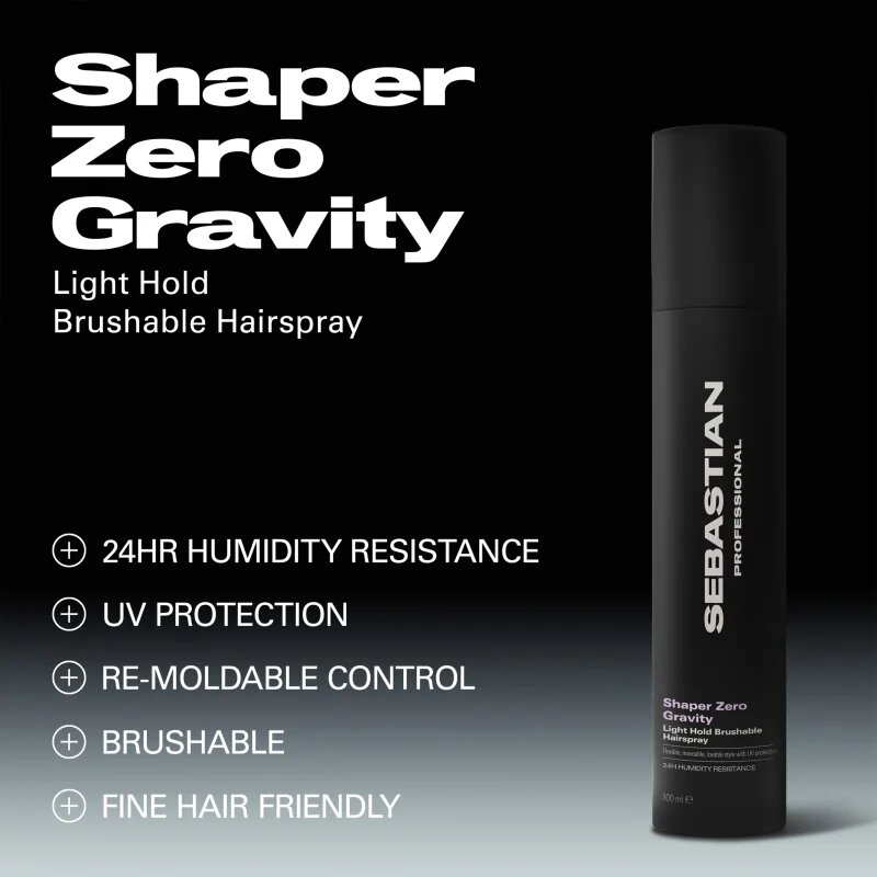 Sebastian Professional Shaper Zero Gravity hajlakk enyhe rögzítéssel 300 ml