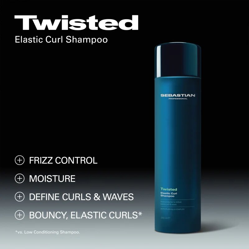 Sebastian Professional Twisted sampon hullámos és göndör hajra 250 ml