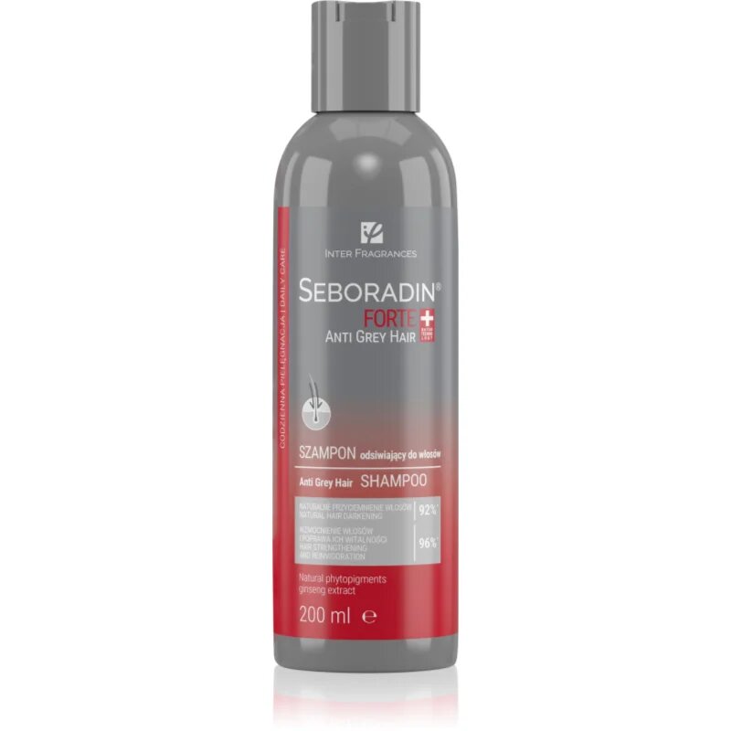 Seboradin Forte Anti Grey Hair Shampoo Sampon őszülő sötét hajra 200 ml