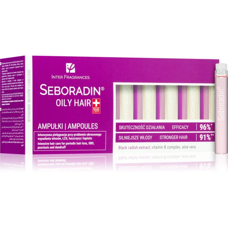 Seboradin Oily Hair ampulla korpásodás és hajhullás ellen 14x55 ml