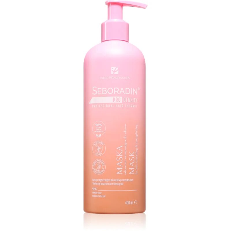 Seboradin PRO DENSITY Nourishing Mask tápláló maszk a ritkuló hajra 400 ml
