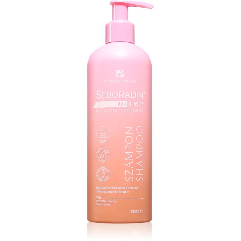 Seboradin PRO DENSITY Thickening Shampoo dúsító sampon a ritkuló hajra 400 ml