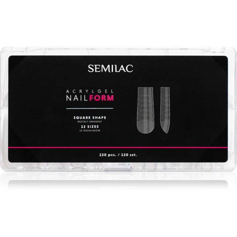 Semilac Accessories Acrylgel Nail Form sablonok körmökre típus Square 120 db