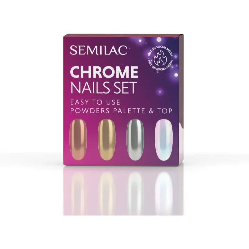 Semilac Set Chrome Nails ajándékszett körmökre