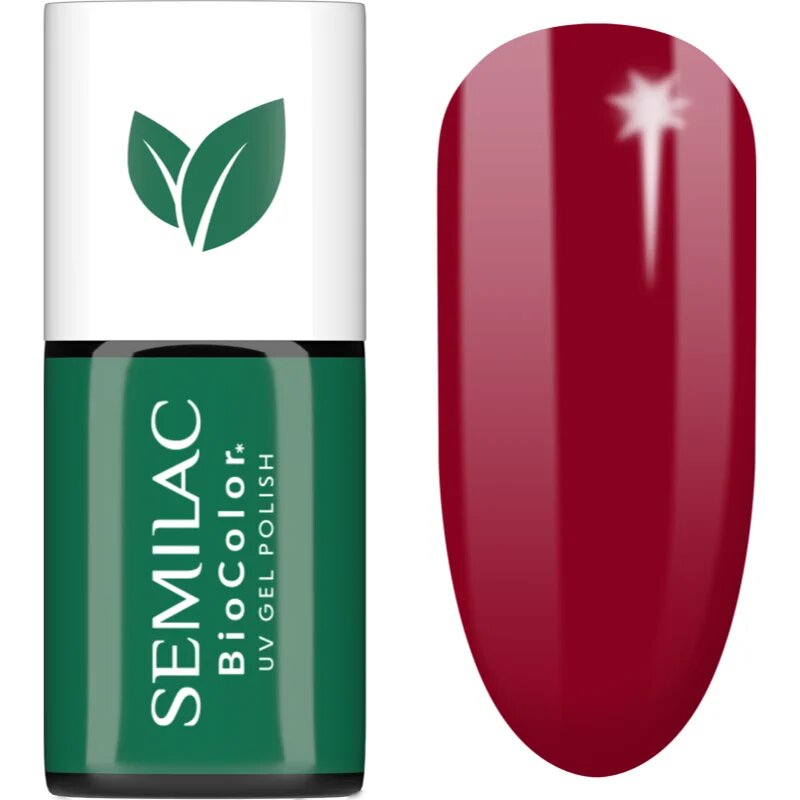Semilac UV Hybrid BioColor gél körömlakk UV / LED-es lámpákhoz árnyalat 729 Dark Cherry 7 ml