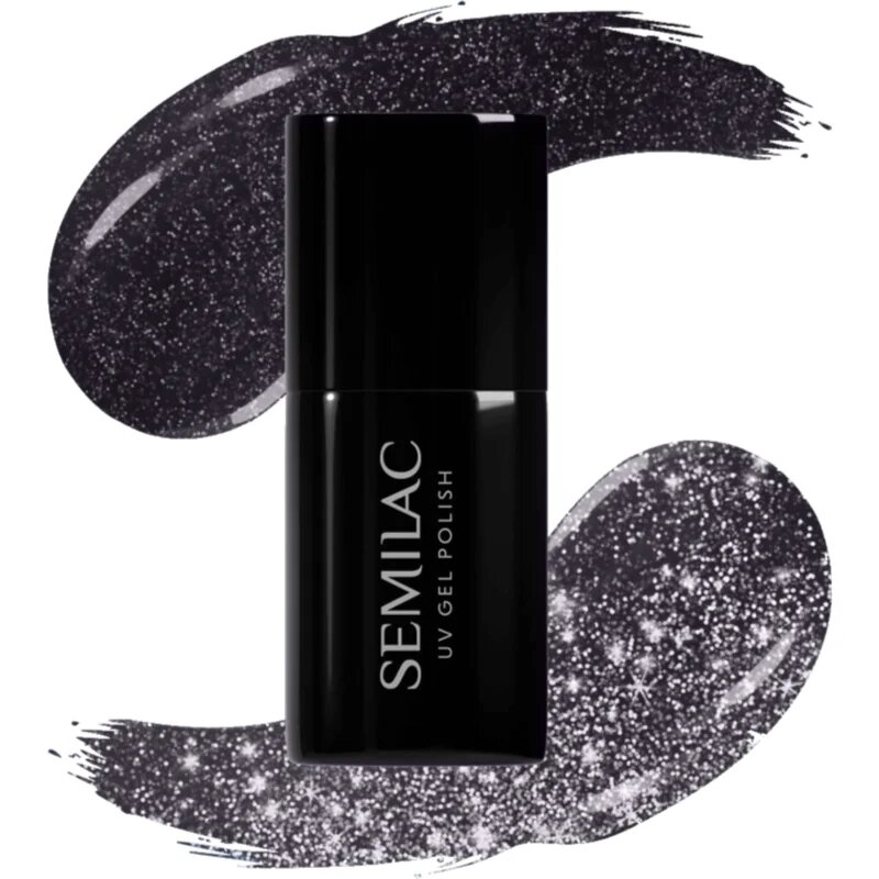 Semilac UV Hybrid Day and Night gél körömlakk UV / LED-es lámpákhoz árnyalat 399 Dark & Spark 7 ml