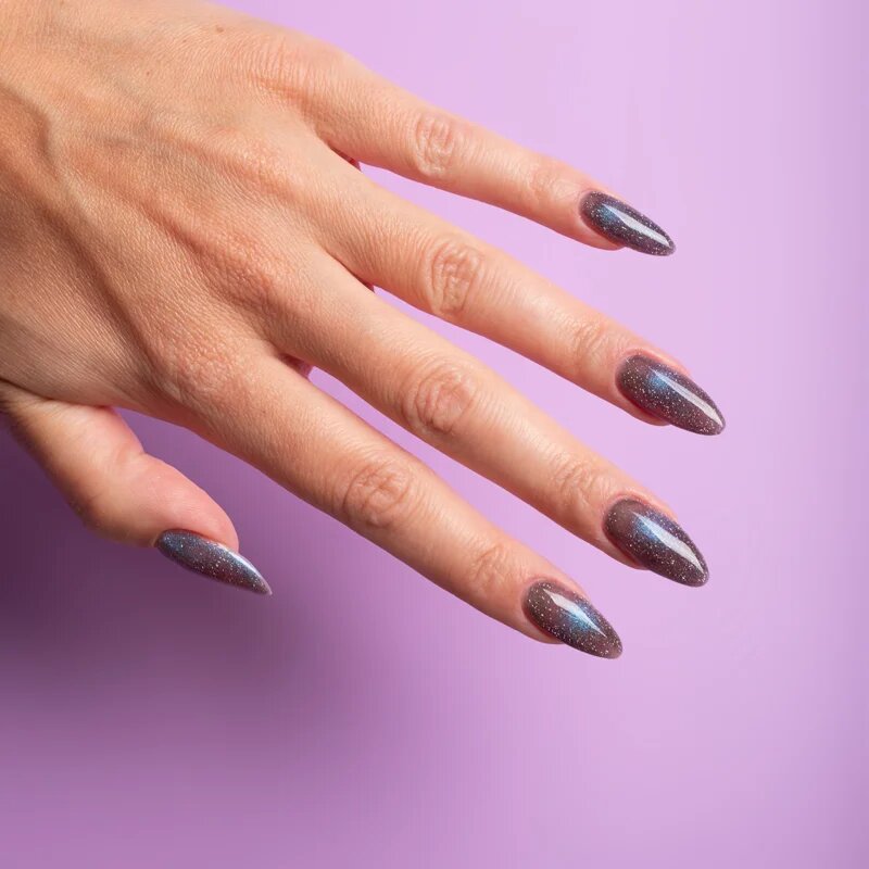 Semilac UV Hybrid Galaxy Flash gél körömlakk UV / LED-es lámpákhoz árnyalat 828 Grey Holo 7 ml