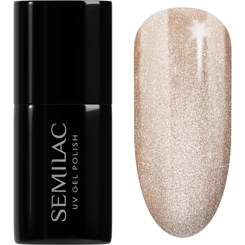 Semilac UV Hybrid Gloss GALA gél körömlakk UV / LED-es lámpákhoz árnyalat 661 Linen Gloss 7 ml