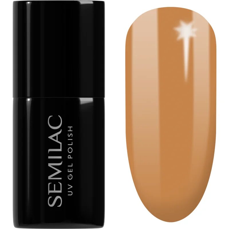 Semilac UV Hybrid Pastel Neons gél körömlakk UV / LED-es lámpákhoz árnyalat 600 Apricot Crush 7 ml