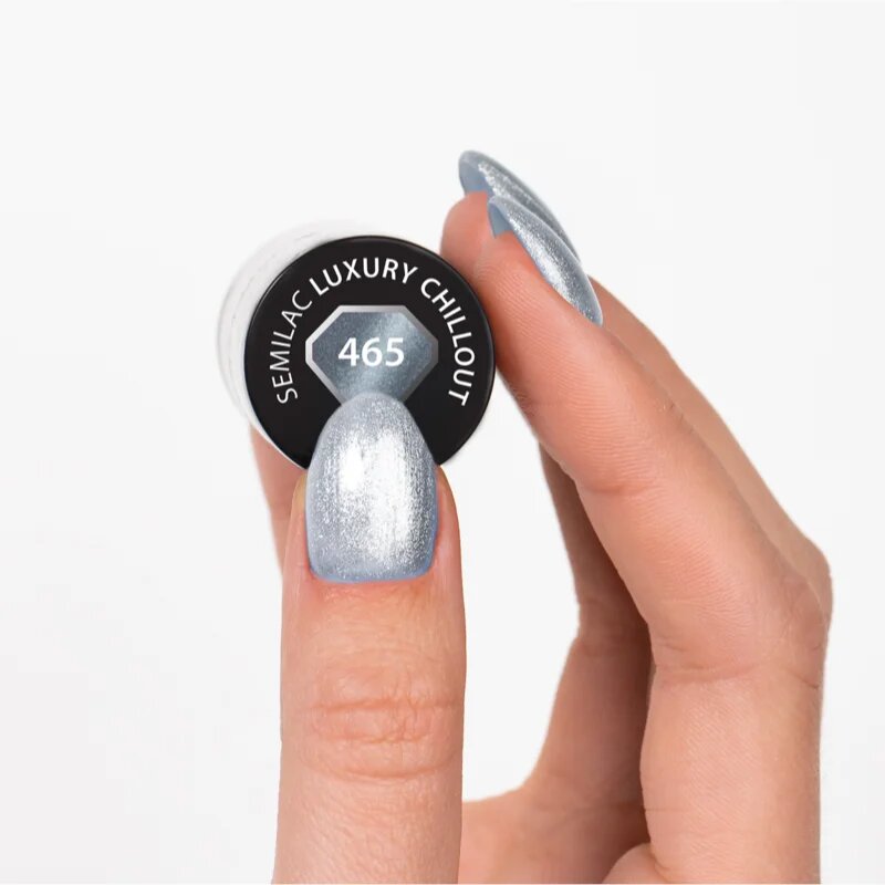 Semilac UV Hybrid Silk Effect gél körömlakk UV / LED-es lámpákhoz árnyalat 465 Luxury Chillout 7 ml